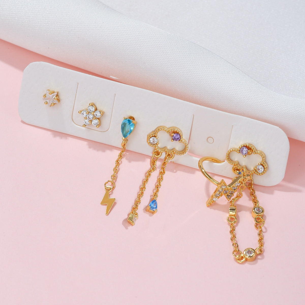 Elegant Tassel Earrings with Sparkling Spot Drill Detail