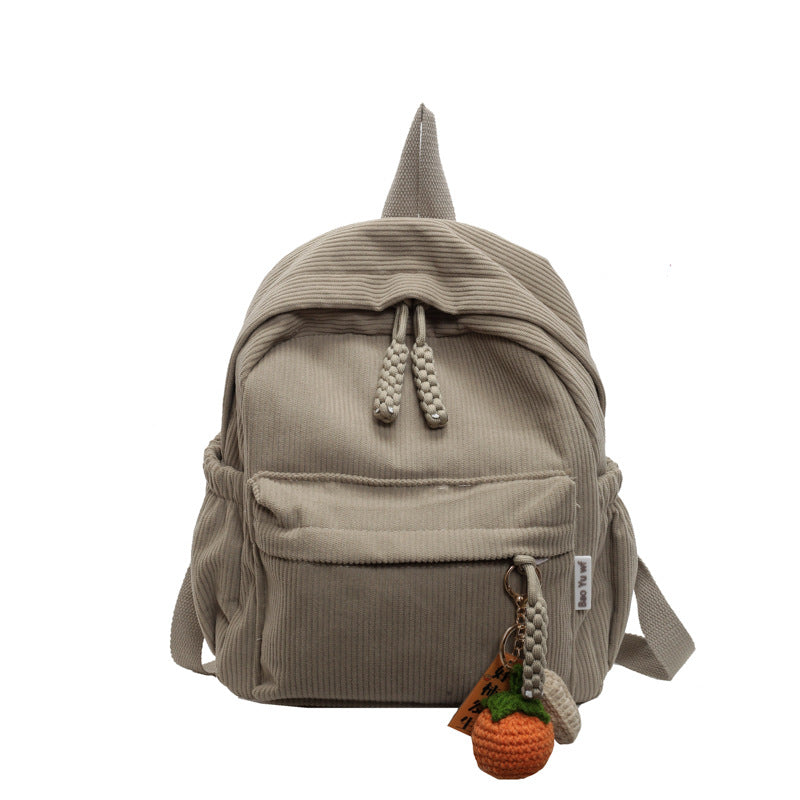 Corduroy Student Backpack