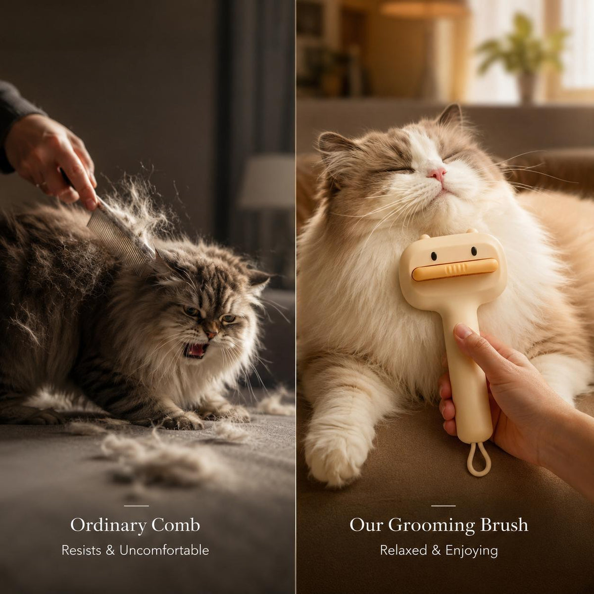 Cute Cartoon Bear Self-Cleaning Pet Brush