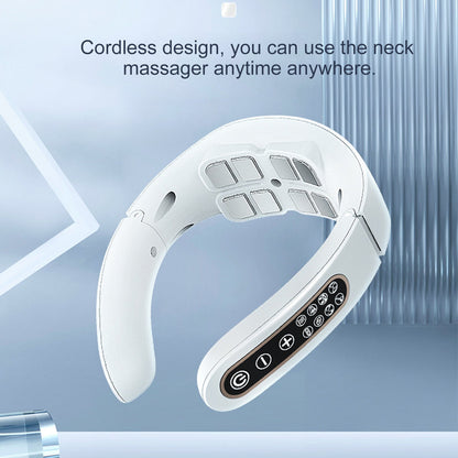 White Home Fashion Smart Hot Compress shoulder and neck massager with USB power and multi-mode settings