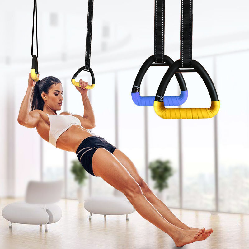 Multifunctional suspension training ring made of ABS high-strength composite material for indoor and outdoor use on bars and branches