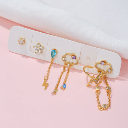 Elegant Tassel Earrings with Sparkling Spot Drill Detail