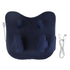 Cordless neck massager with 4D deep kneading, adjustable heating, and portable design in dark blue with storage bag and USB charging cable