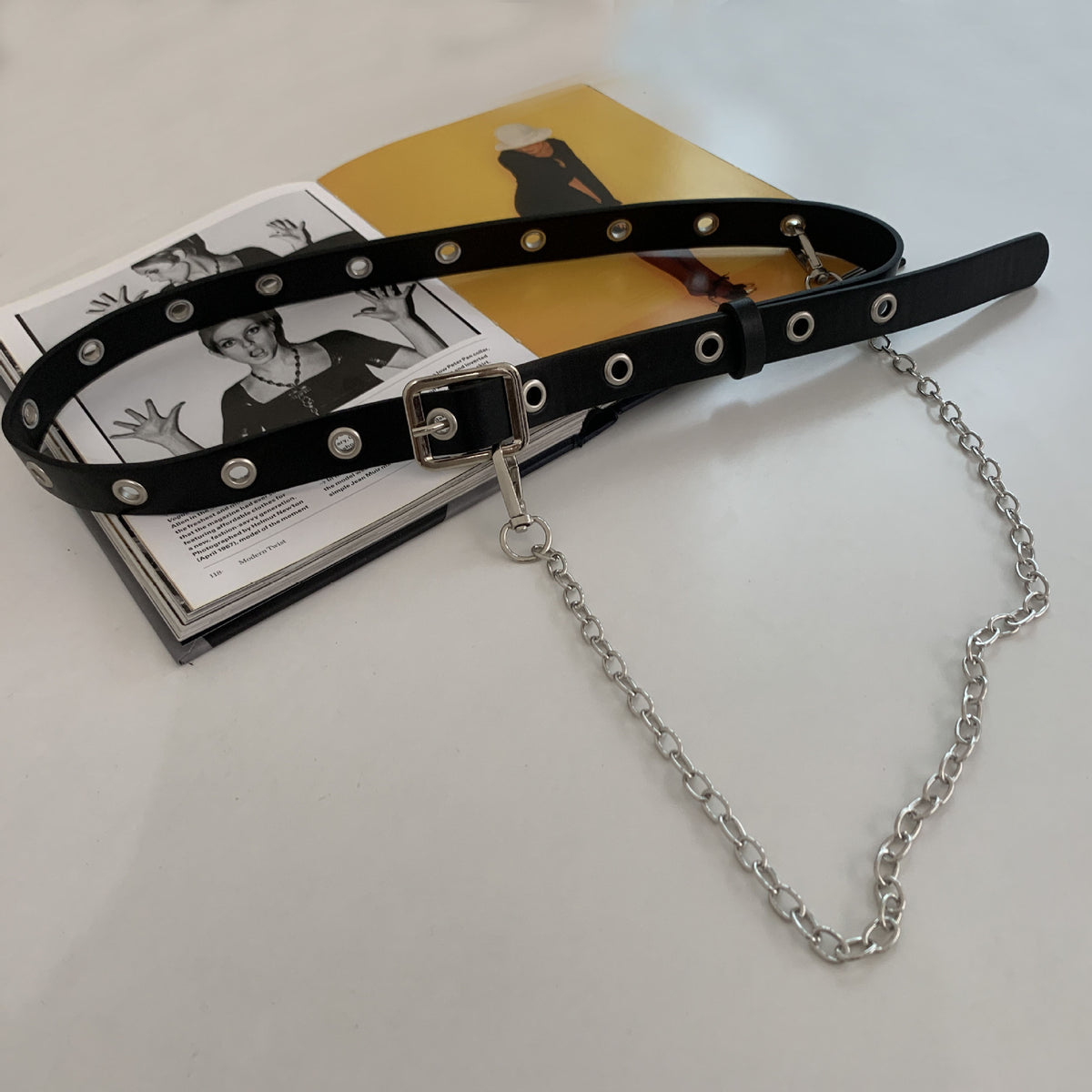 Concave Chain Belt Belt Bag Set