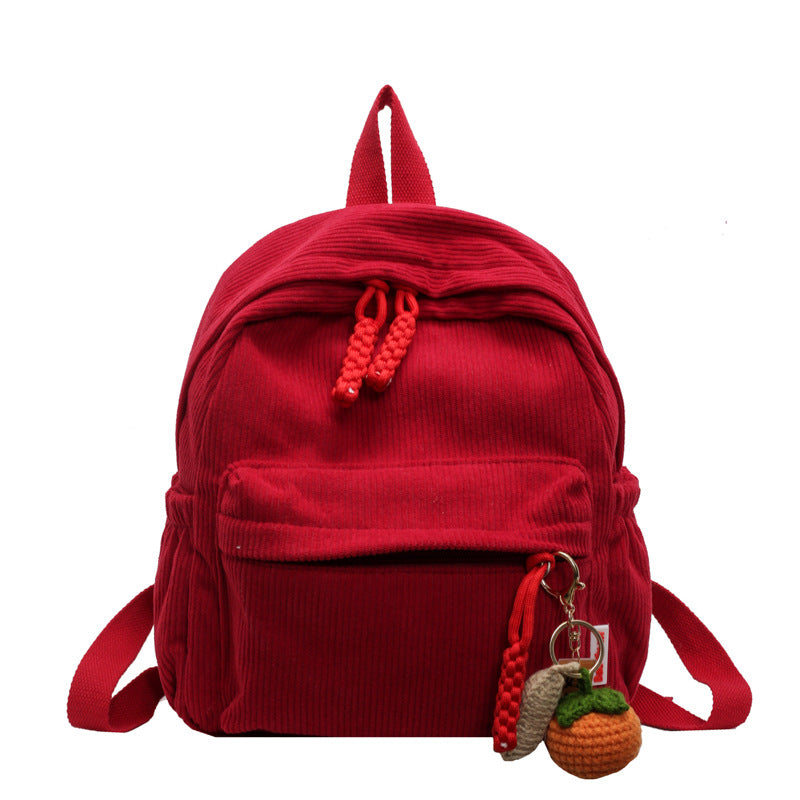 Corduroy Student Backpack