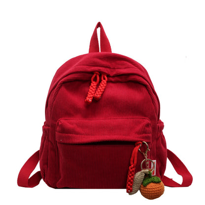 Corduroy Student Backpack