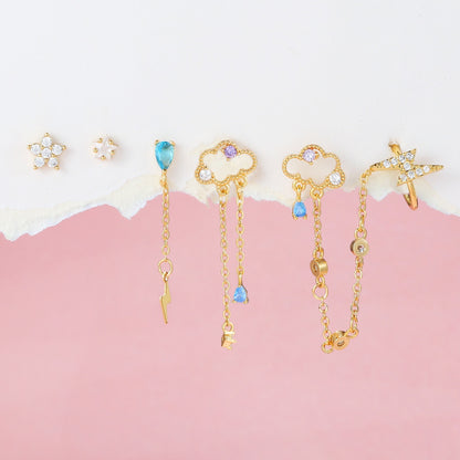 Elegant Tassel Earrings with Sparkling Spot Drill Detail