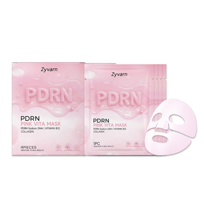 Set of four Collagen Moisturizing Masks with salmon egg extract and hydrolyzed collagen packaging