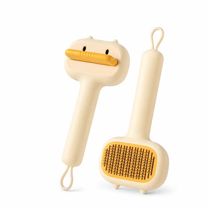 Cute Cartoon Bear Self-Cleaning Pet Brush