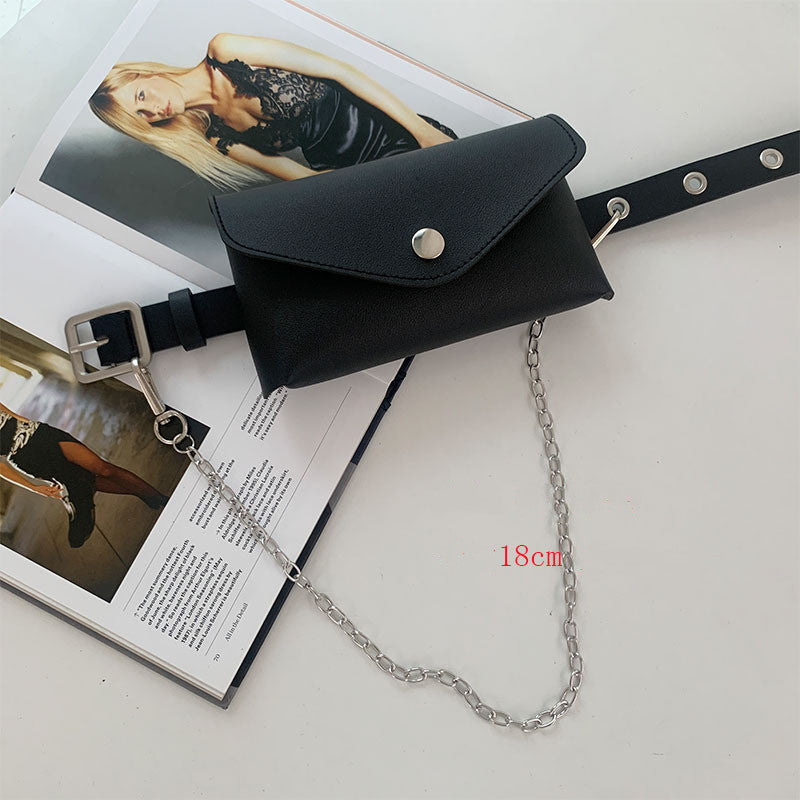 Concave Chain Belt Belt Bag Set